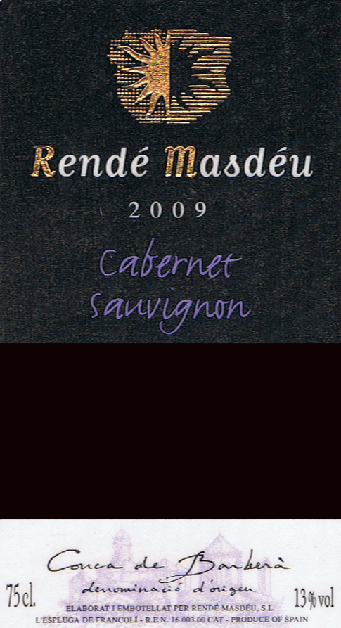 Rende-Masdeu_Cabernet-Sauvignon-2009
