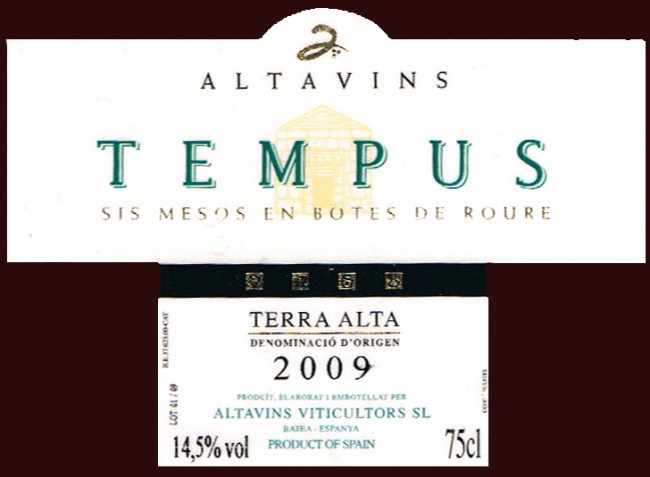 Altavins Viticultors SL_Tempus 2009