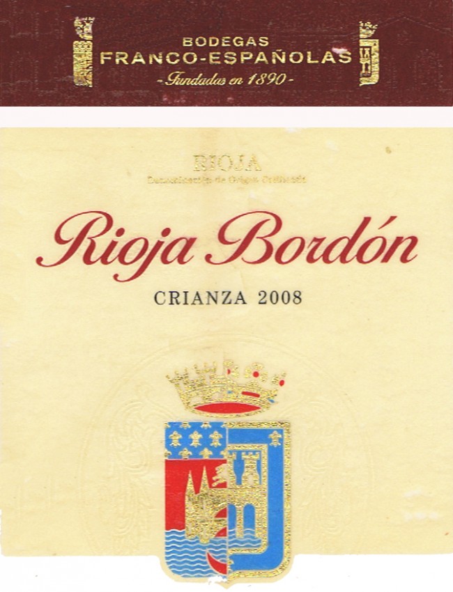Bodegas Franco Españolas_Rioja Bordón Crianza 2008