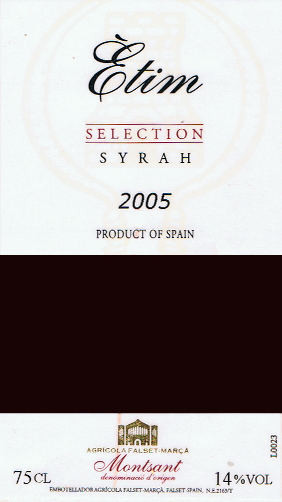 Agricola-Falset-Marca_Etim-Selection-Syrah-2005