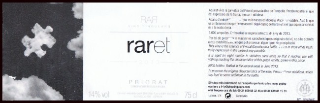 RAR Vins Singulars SL_Raret 2013